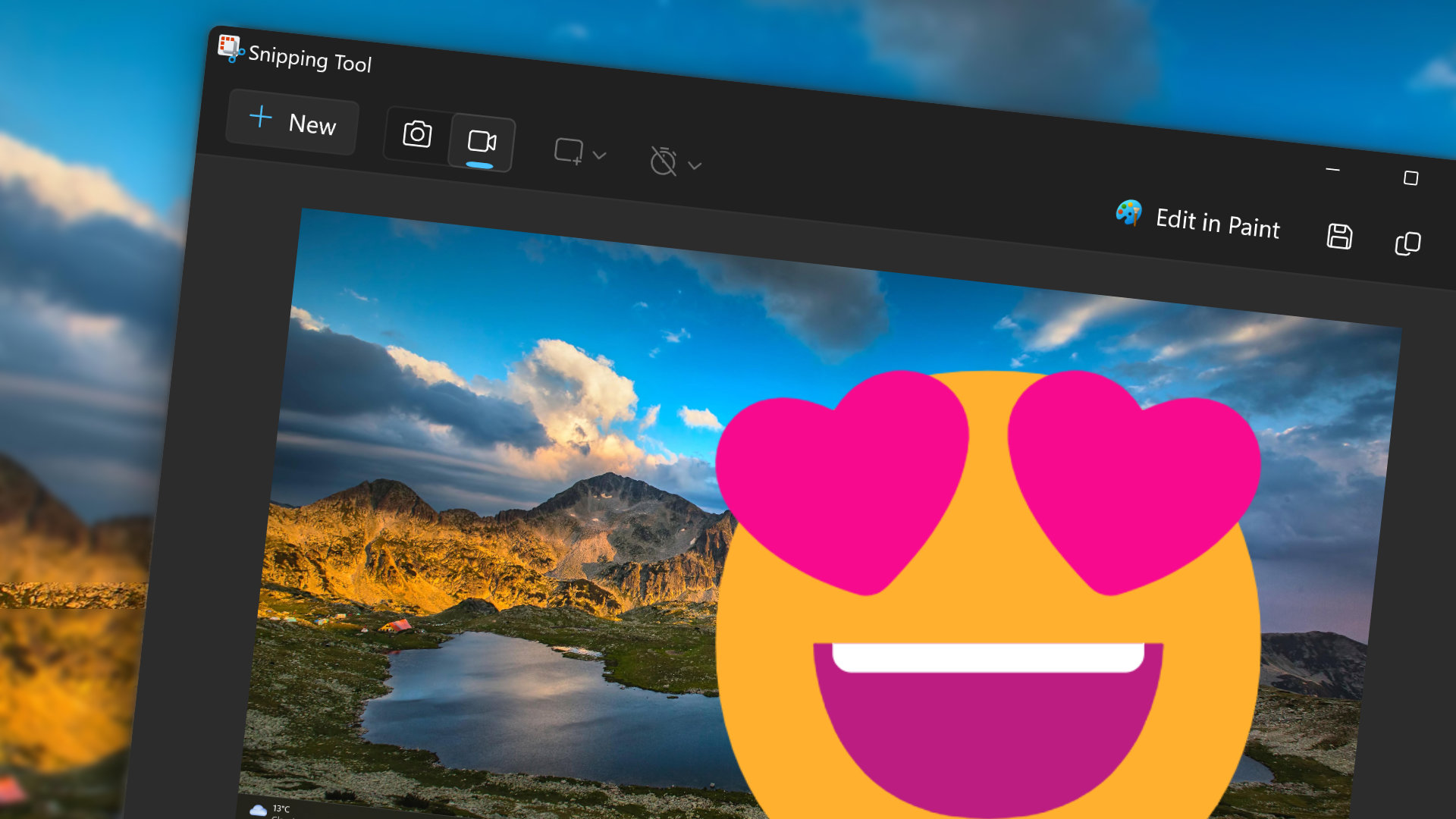 Windows 11 Snipping Tool testing GIF support