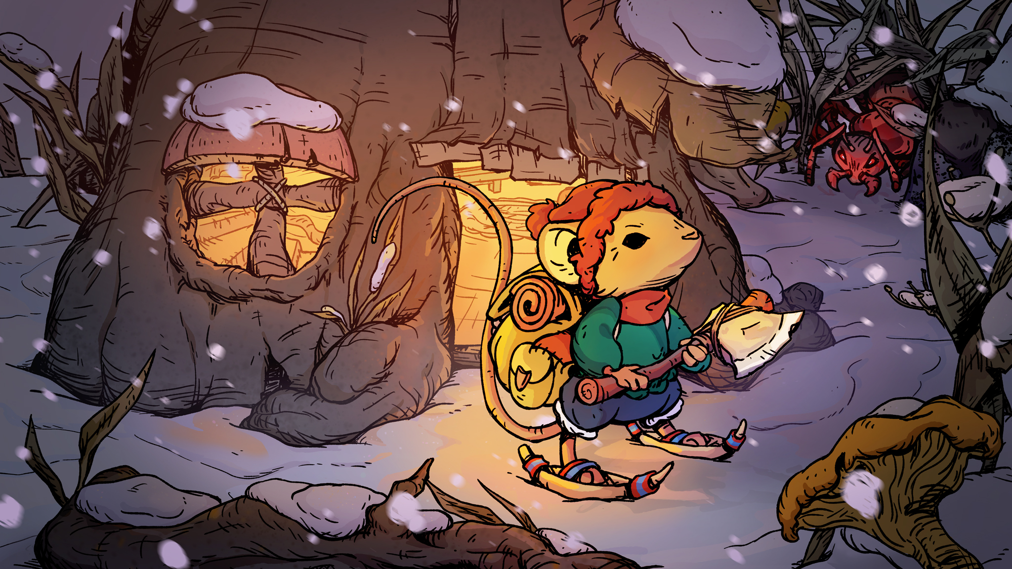 Knit sweaters, bake pies, and survive in Winter Burrow on Xbox Game Pass